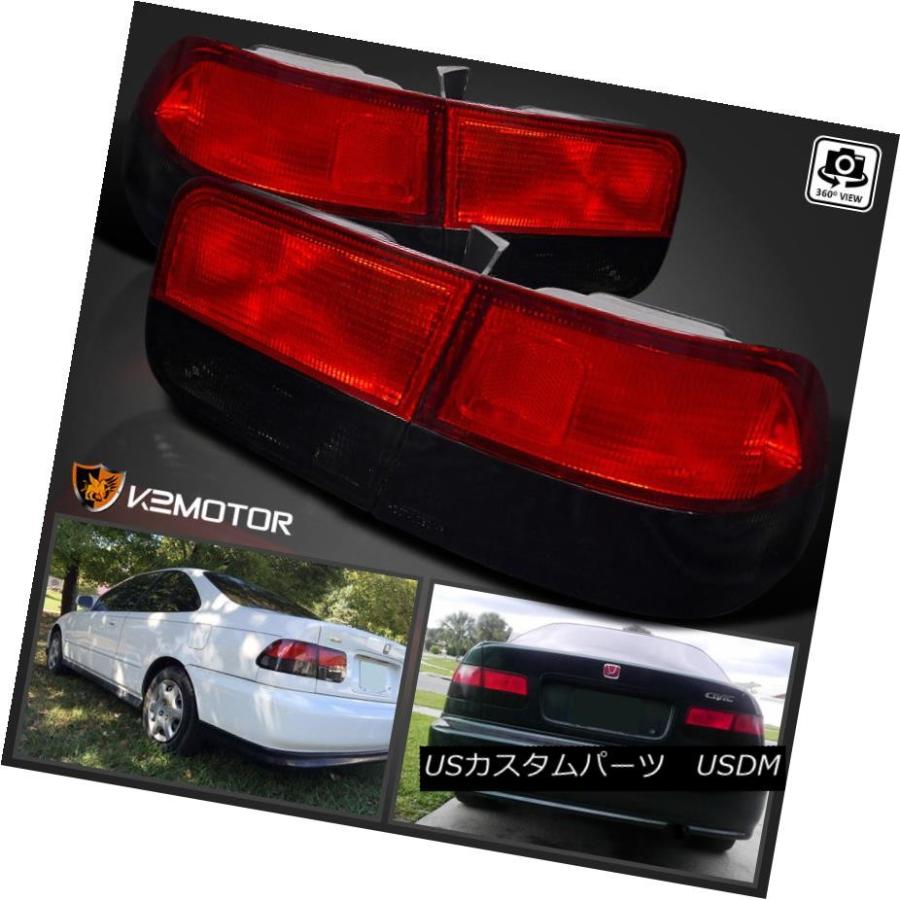 テールランプ 96-00ホンダシビッククーペレッド煙2Drリアブレーキランプテールライト用 For 96-00 Honda Civic Coupe R ライト、レンズ-車、バイク、自転車-自動車