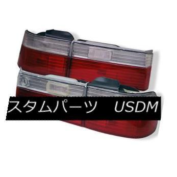 テールランプ ホンダ90-91調和4DrセダンレッドクリアユーロスタイルリアテールライトDX LX EX SE Honda 90-91 Accor ライト、レンズ-自動車