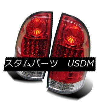 テールライト トヨタ05-15タコマレッドクリアLEDリアテールライトランプセットSR5 X /プレランナー Toyota 05-15 Tacoma
