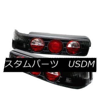 テールライト Acura 90-93 Integra 2drクーペユーロスタイルブラックリアテールライトブレーキランプセット Acura 90-93