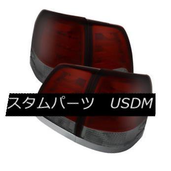テールライト トヨタ08-11ランドクルーザーレッドスモークLEDリアテールライトランプセットベーススポーツV2 Toyota 08-11 Land