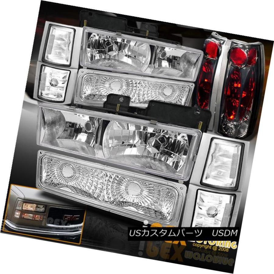 テールランプ 1994-1998 GMC Sierra Yukonクローム前照灯+隅っこ交通信号+煙テールランプ 1994-1998 GMC Si ライト、レンズ-車、バイク、自転車
