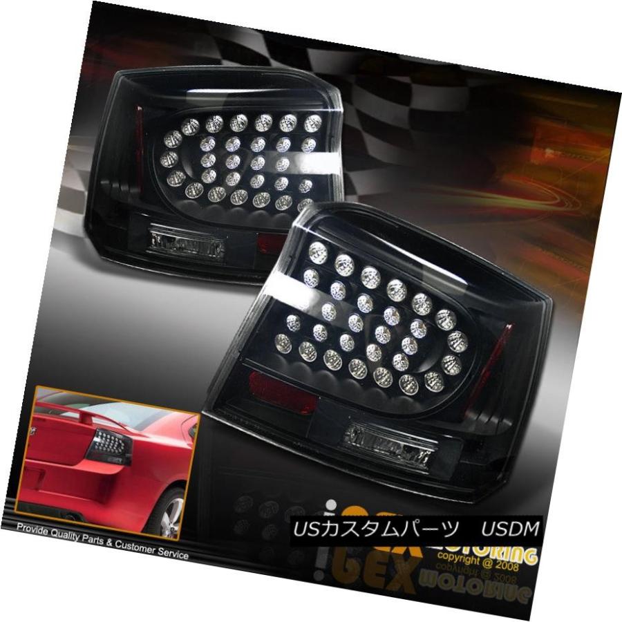 テールライト ダークブラックスモーク* ULTRA BRIGHT * 2006-2008ダッジチャージャーLEDテールライトランプペア Dark Bl