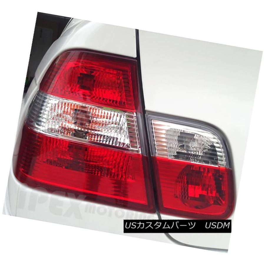 テールランプ 3つづき物1999 2000 2001 BMW E46 4DrサルーンRED / CLEARテールライトユーロテールランプ 3-Serie