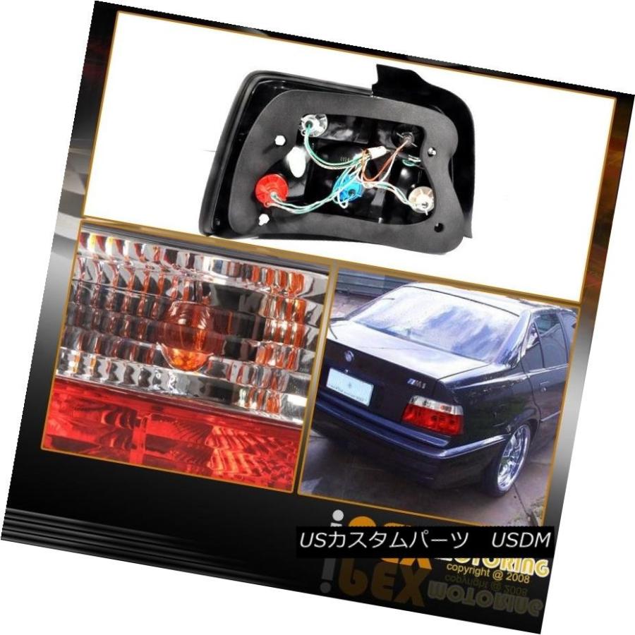 テールライト 1992-1998 BMW E36 3シリーズ4Drセダンユーロレッドクリアテールライト+イエローフォグランプ 1992-1998 BMの画像