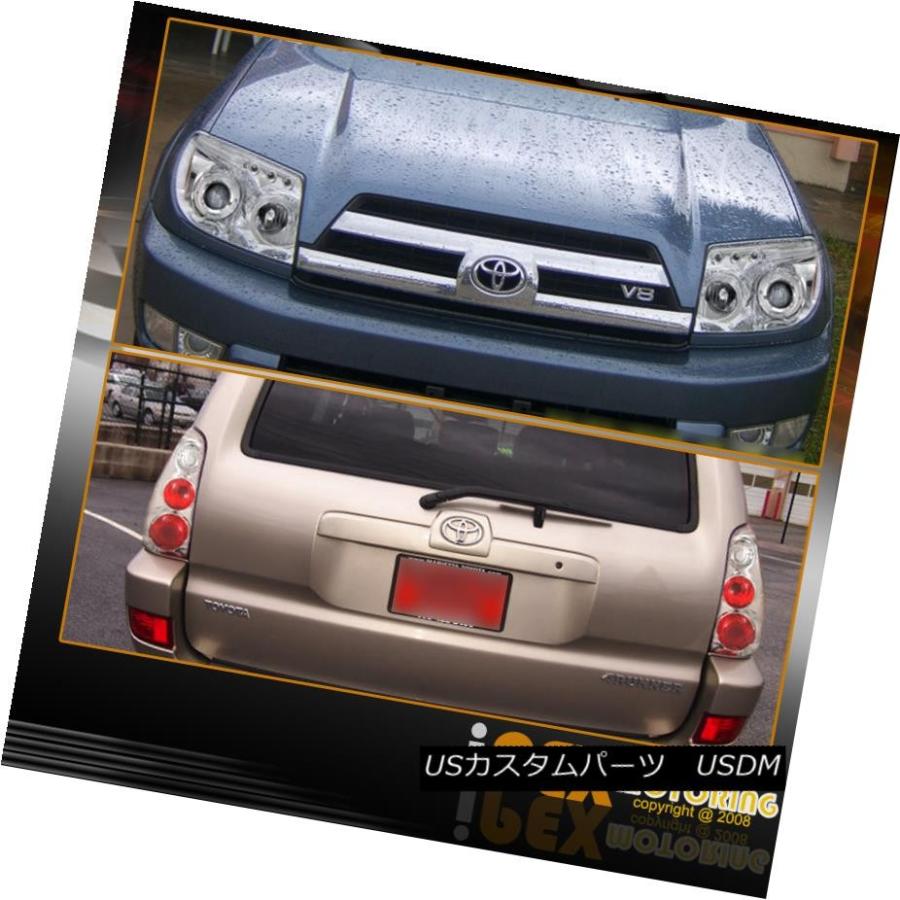 テールライト 2003-2005トヨタ4Runner HaloリムプロジェクターLEDヘッドライト+テールライトクローム 2003-2005 Toyoの画像