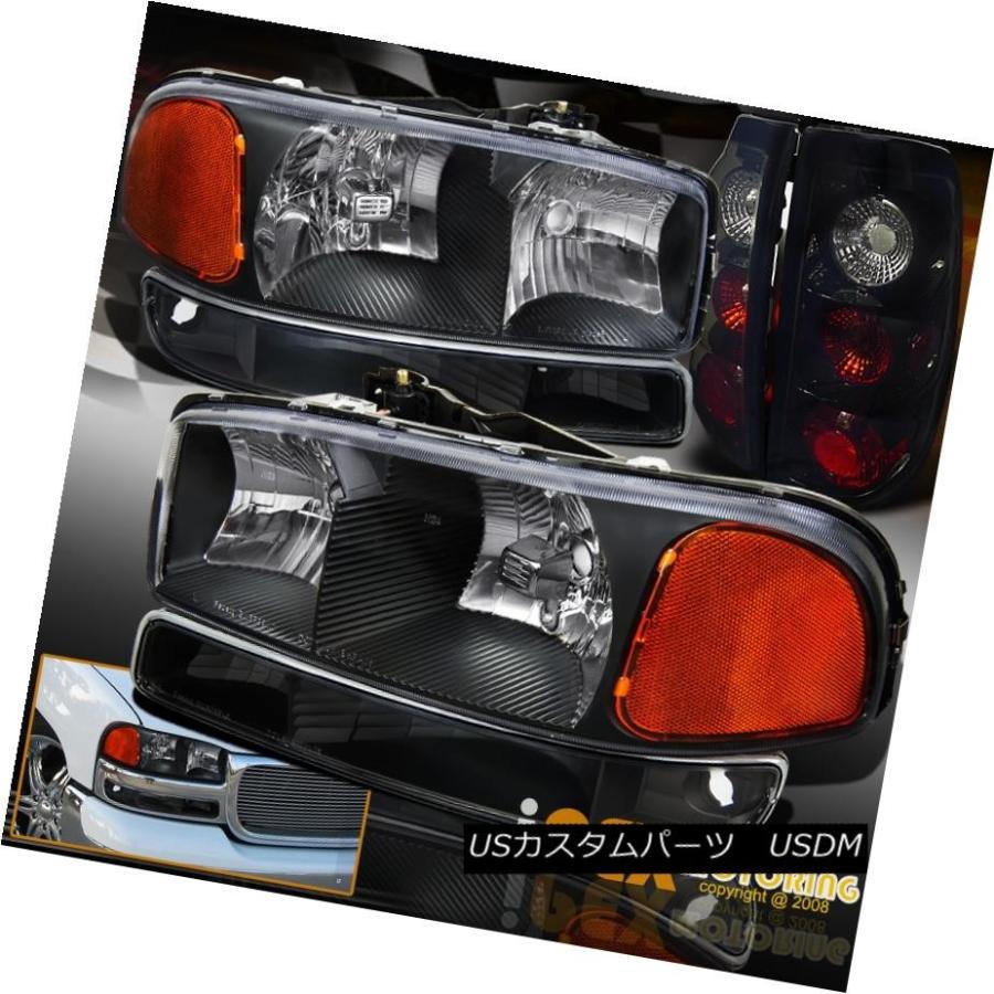 テールライト 1999-2003 GMC Sierra 1500 2500ブラックヘッドライトW /シグナル+ダークスモークテールライト 1999-2