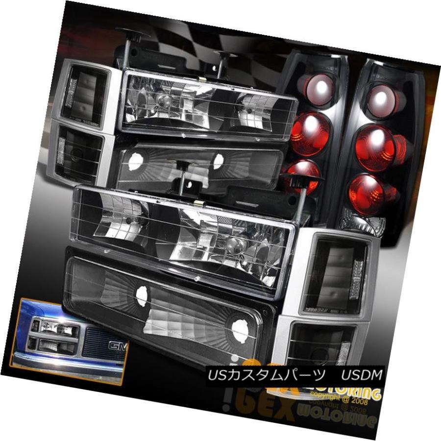 テールライト 94-98 GMC Sierra Yukonブラックヘッドライト+ダークスモークテールライト+シグナルライト 94-98 GMC Sie