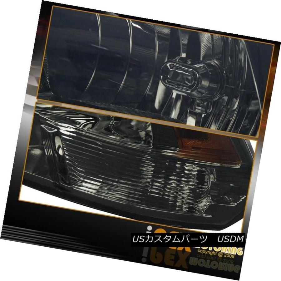 テールライト 09-16 Dodge Ram 1500 2500 3500ダークスモーククワッドヘッドライト+ブラックLEDテールランプ 09-16の画像