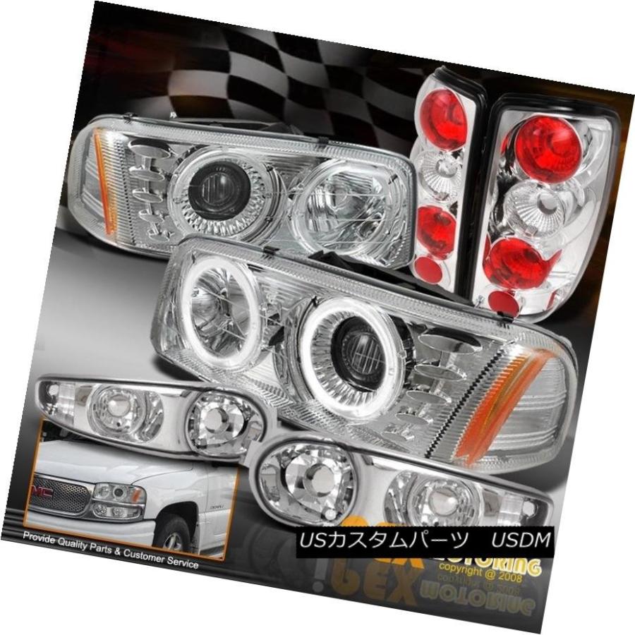 テールランプ 00-06 GMC Yukon Denali [Cr仕掛ける] LED月暈前照灯W /合図＆amp; 尾っぽ照明ランプ 00-0 車、バイク、自転車-ライト、レンズ-その他ライト
