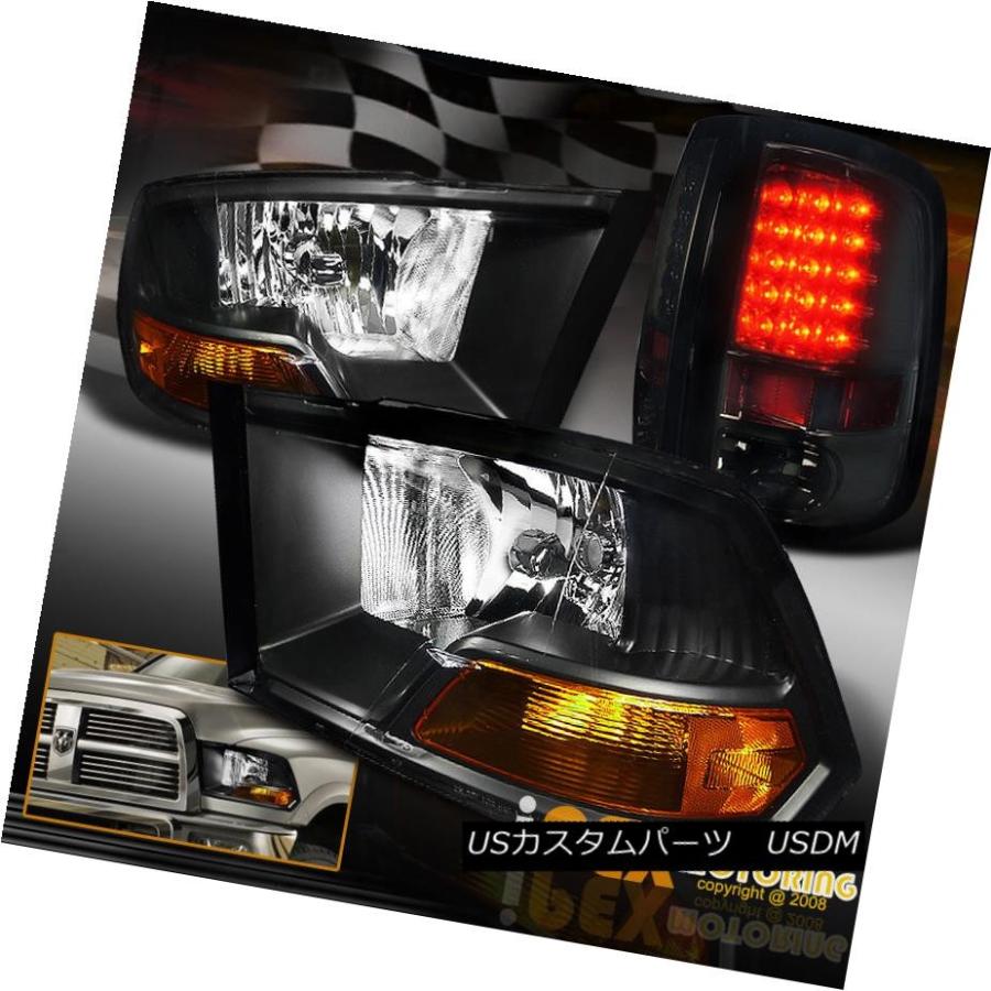 テールライト [BLACK] 2009-2016 Dodge RAM 1500 2500 3500ヘッドライト+ [SMOKE] LEDテールライト