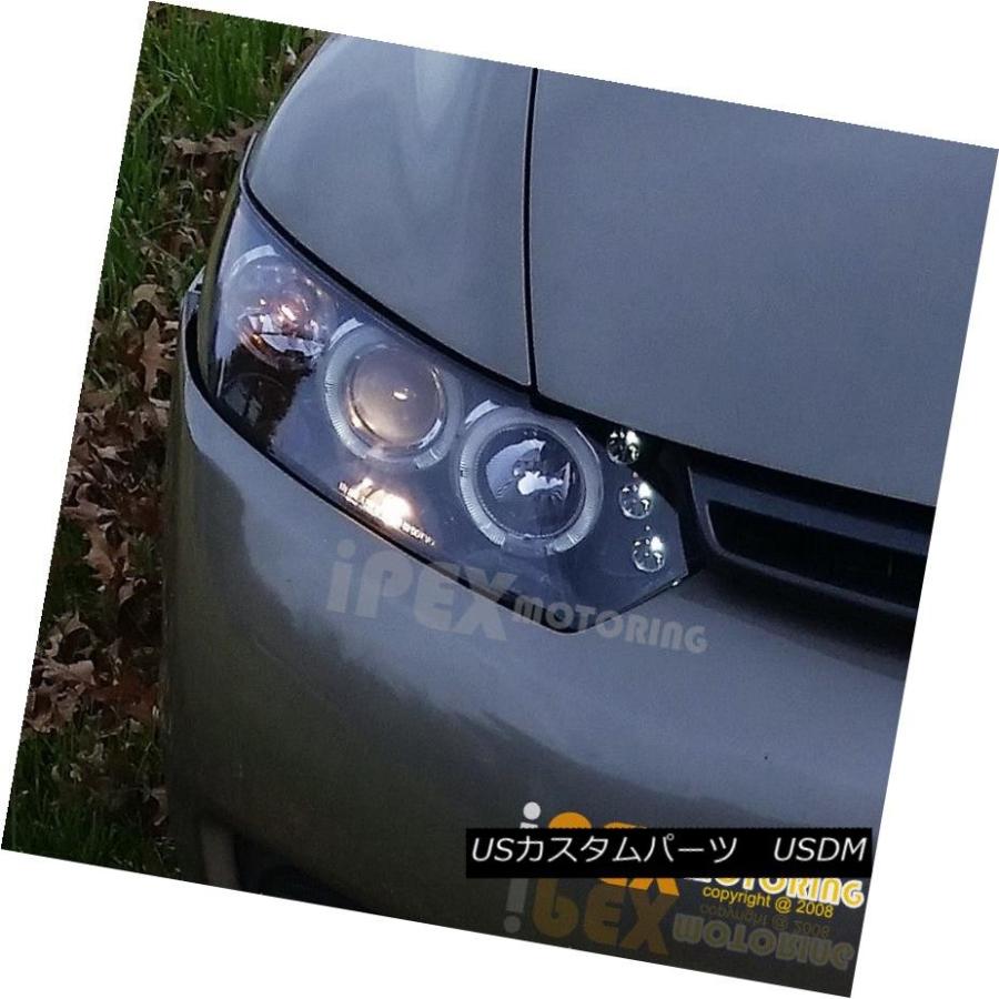 テールライト 06-11ホンダシビック4DrハロープロジェクターLEDブラックヘッドライト+煙テールライト 06-11 Honda Civic 4Drの画像