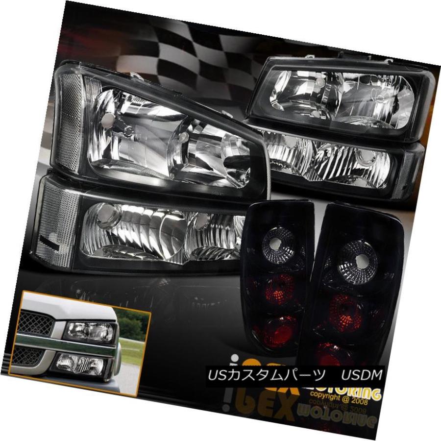 テールライト 2003-2006 Chevy Silverado 1500 2500ヘッドライト+信号+ジェットブラックテールライト 2003-200