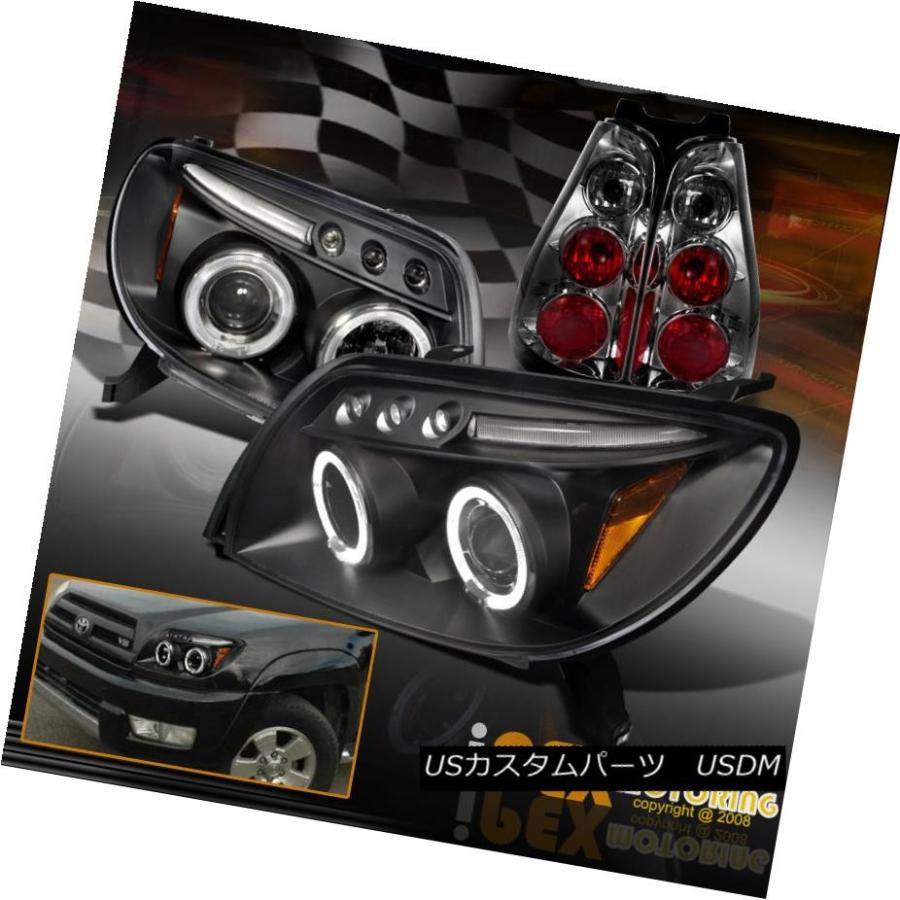 テールライト 2003-2005トヨタ4RunnerハロープロジェクターLEDブラックヘッドライト+煙テールライト 2003-2005 Toyota