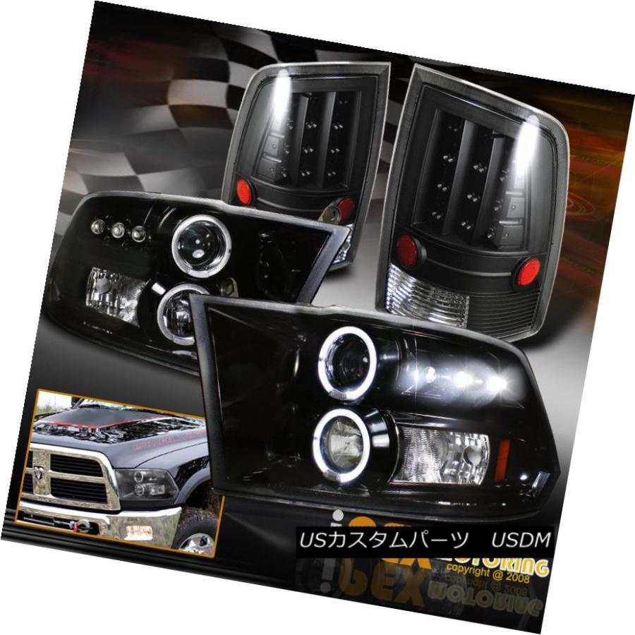 テールランプ Dodge Ram 1500/2500 Halo映写機[SMOKED-BLACK]前照灯+ LEDテールランプ Dodge 車、バイク、自転車-ライト、レンズ