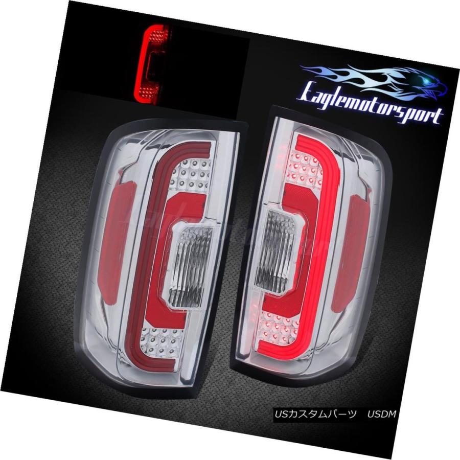 テールランプ [LED赤ちょうちん] 2015 2016 2017シボレーコロラドクロームリアブレーキテールライトペア [LED Bar] 2015 2016 車、バイク、自転車-自動車