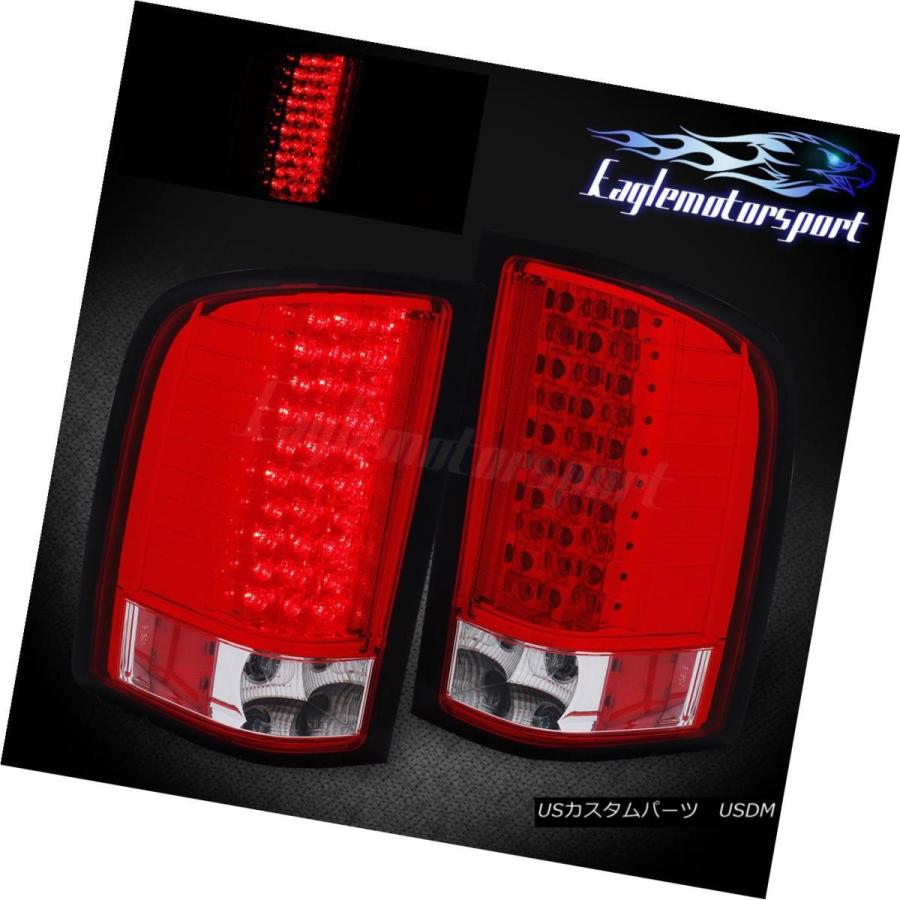 テールランプ 2007-2014 Chevy Silverado 1500 2500 3500 固定ディスク赤いことせつ然たるLEDリアブレーキテールライト 200