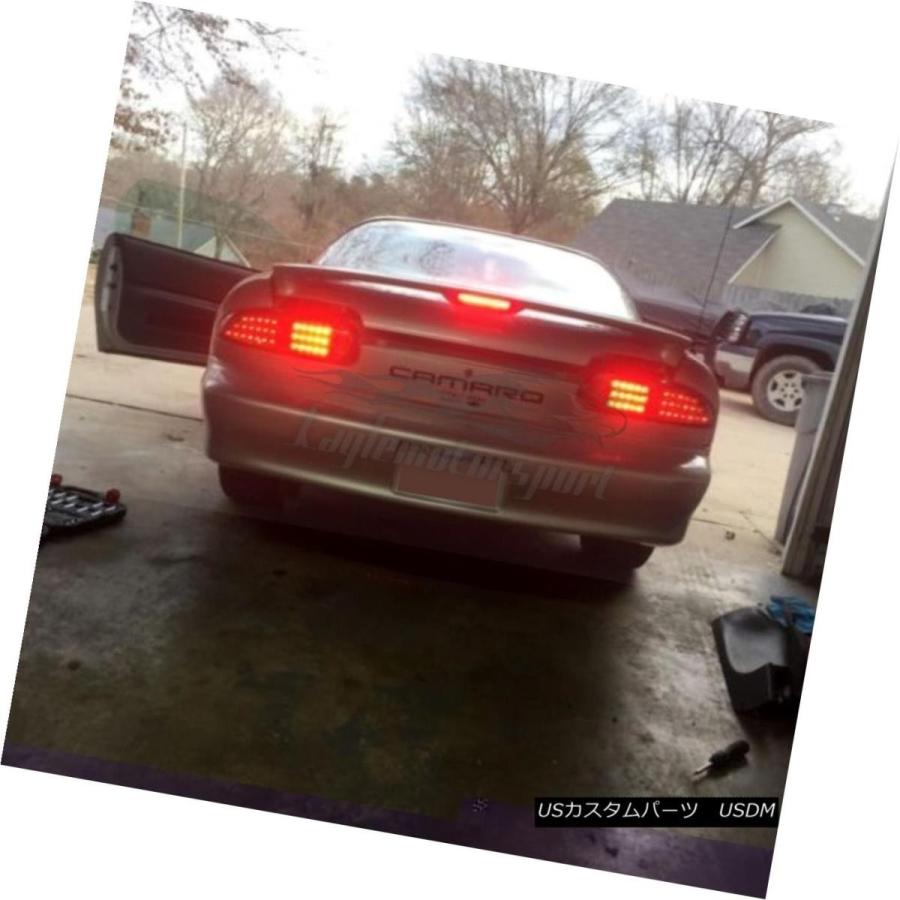 テールライト 1998-2002シボレーカマロスモークティントブレーキテールライトリアリペアランプペア 1998-2002 Chevy Camaroの画像