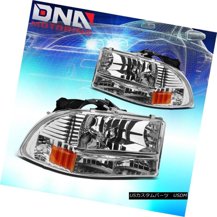 テールライト 97-04 DODAGE DAKOTA CHROME 1PCヘッドライト+アンブロウ Rバンパー+アルテザリアの画像