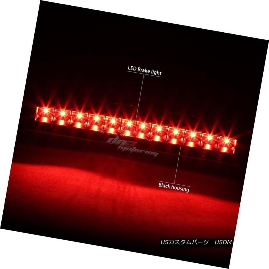 テールライト FOR 99-16 SUPERDUTY / RANG ERブラックハウジングリアルーフ赤LED 3RDブレーキ/ストップ_1