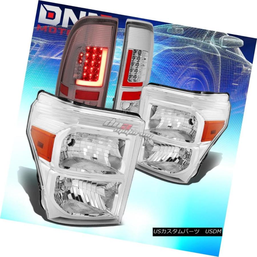 テールライト CHROME AMBERヘッドライト+ 3D LED赤Lバーチームテールランプフィット11-16 SUPER DUTY CHROME A