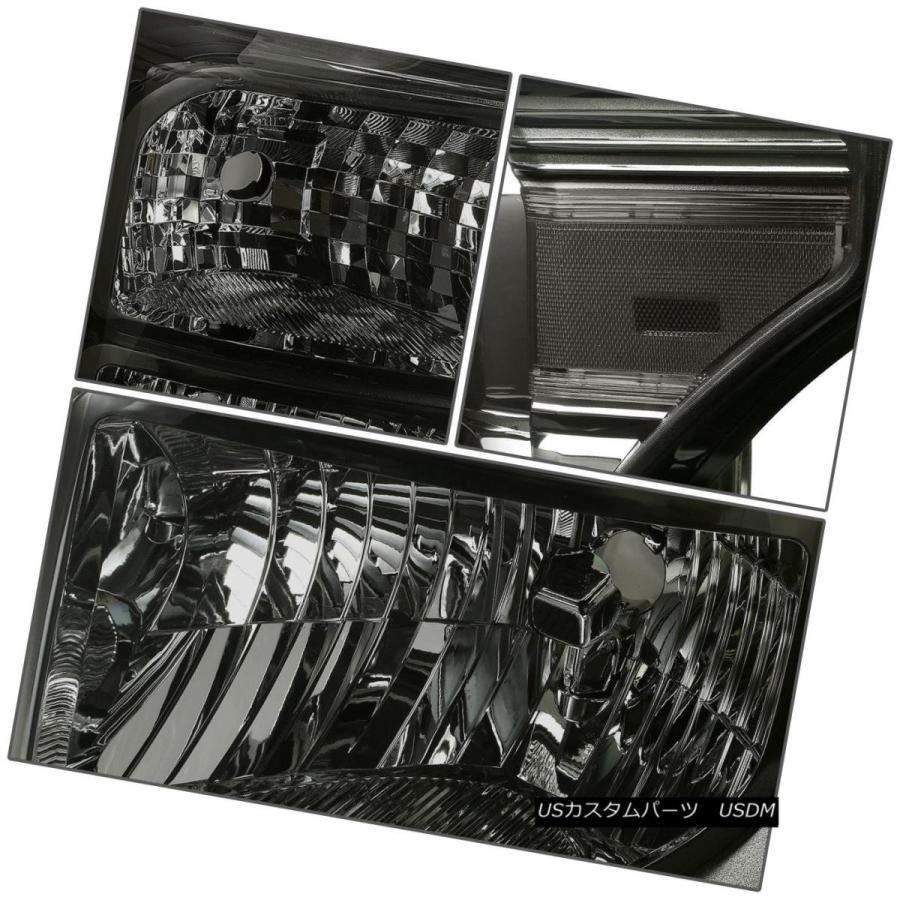 テールライト SMOKED HOUSING CLEAR SIDE HEADLIGHT + LED SMOKEDテールランプフィット11-16 SUPEの画像