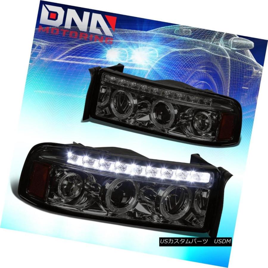 テールライト SMOKEハロープロジェクターヘッドライト+ DRL +  BLACK 3D LEDテールライトフィット94-の画像