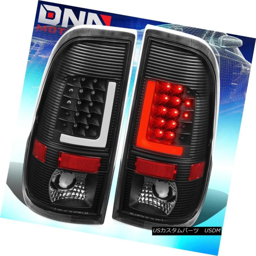 テールライト [3D L-STREAK LED] 97-07 F150用/スーパーデューティブラッククリアテールライトパキングランプ [3D L-ST