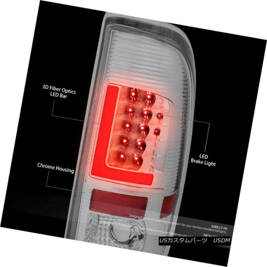 テールライト [3D L-STREAK LED] 97-07 F150用/スーパーデューティクロムクリアテールライトパキングランプ [3D L-STRの画像