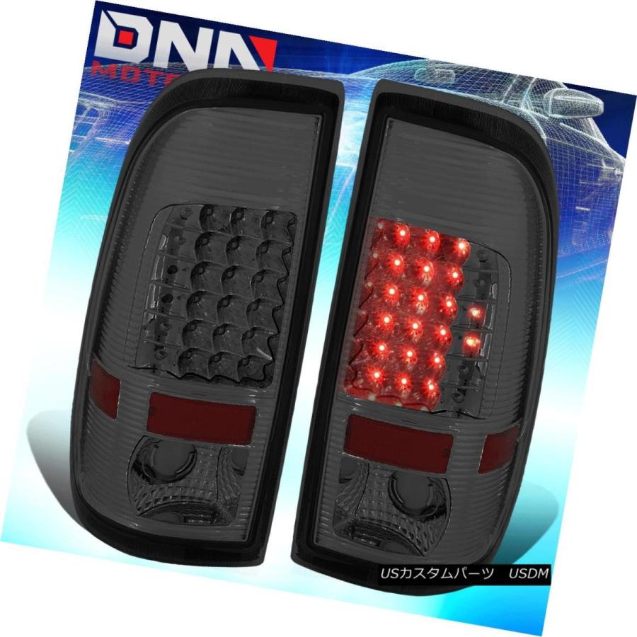 テールライト 97-07スーパーデューティF250-550用クロームLEDテールライトスモーキングレンズリアブレーキランプ FOR 97-07 SUP