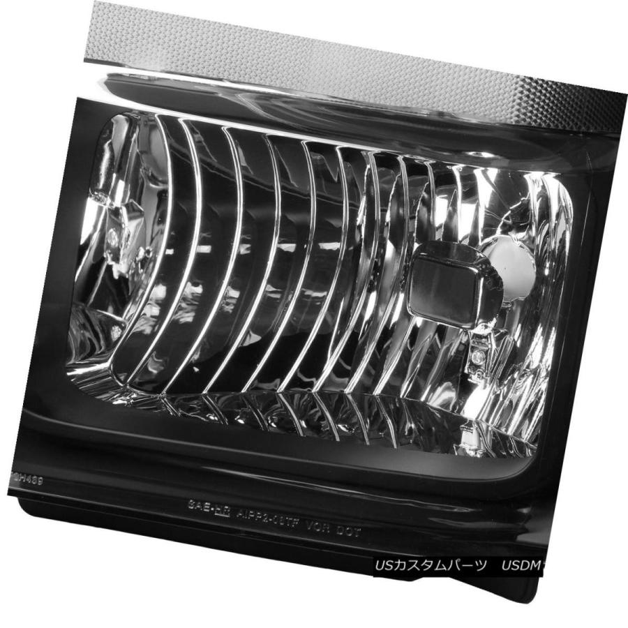 テールライト ブラッククリアヘッドライト+ 3D LEDレッドLバーブラックテールランプフィット08-10スーパーDUTY BLACK CLEAR Hの画像