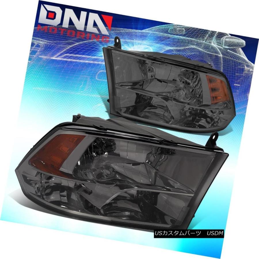 テールライト SMOKED HOUSINGアンバーサイドクワッドヘッドライト+ LED SMOKEDテールランプ10-17 RAM SMOKED HOの画像