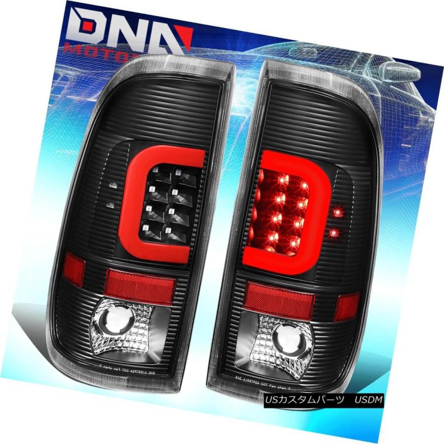 テールライト FIT 1997-2004フォードF-150 / F-250レッドLEDバーブラックテールライト+プロジェクター </ wbrの画像