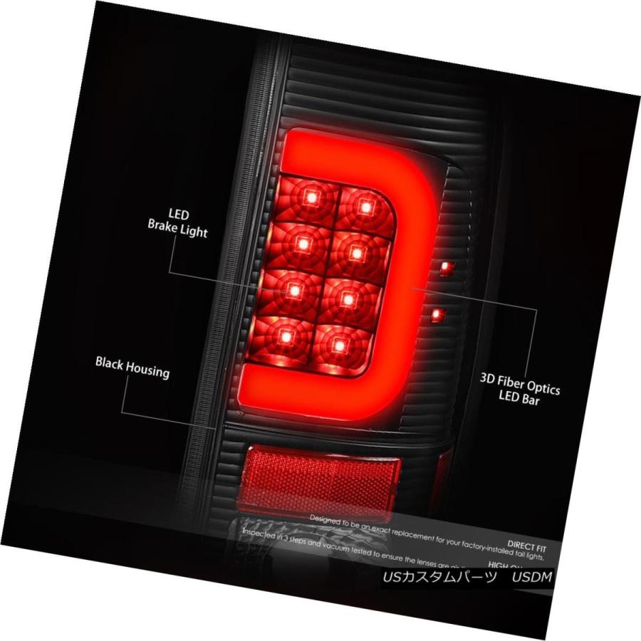 テールライト FIT 1997-2004フォードF-150 / F-250レッドLEDバーブラックテールライト+プロジェクター </ wbrの画像