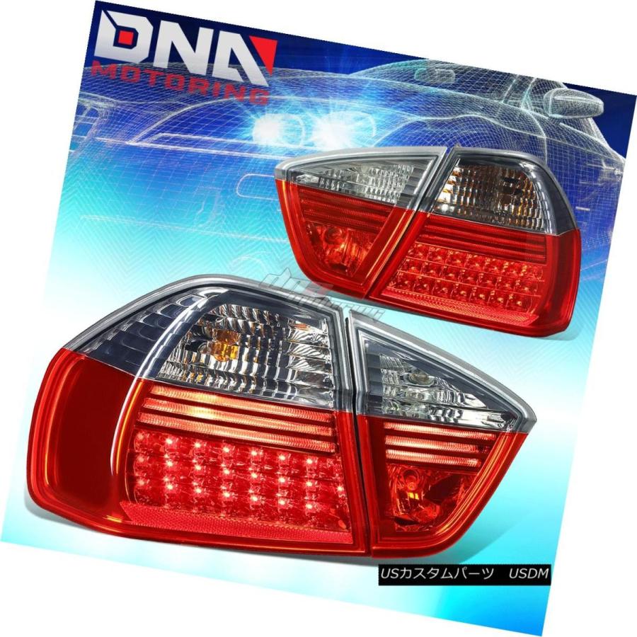 テールライト E90 / E91用SMOKED LENS RED LEDリアテールブレーキライト05-08 BMW 3-SERIES 4 DOOR S