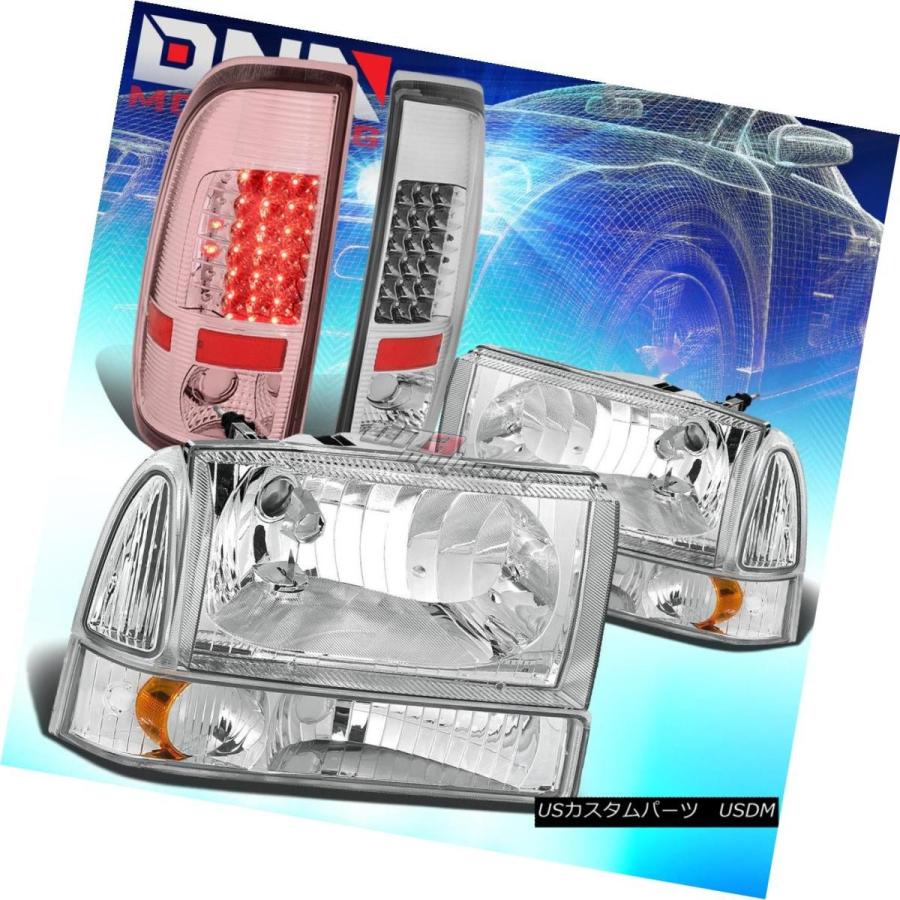 テールランプ CLEAR LENS LED CHROME TAILLIGHT + AMBE  Rサイドクロムヘッドライトフィ その他ライト-自動車-ライト、レンズ