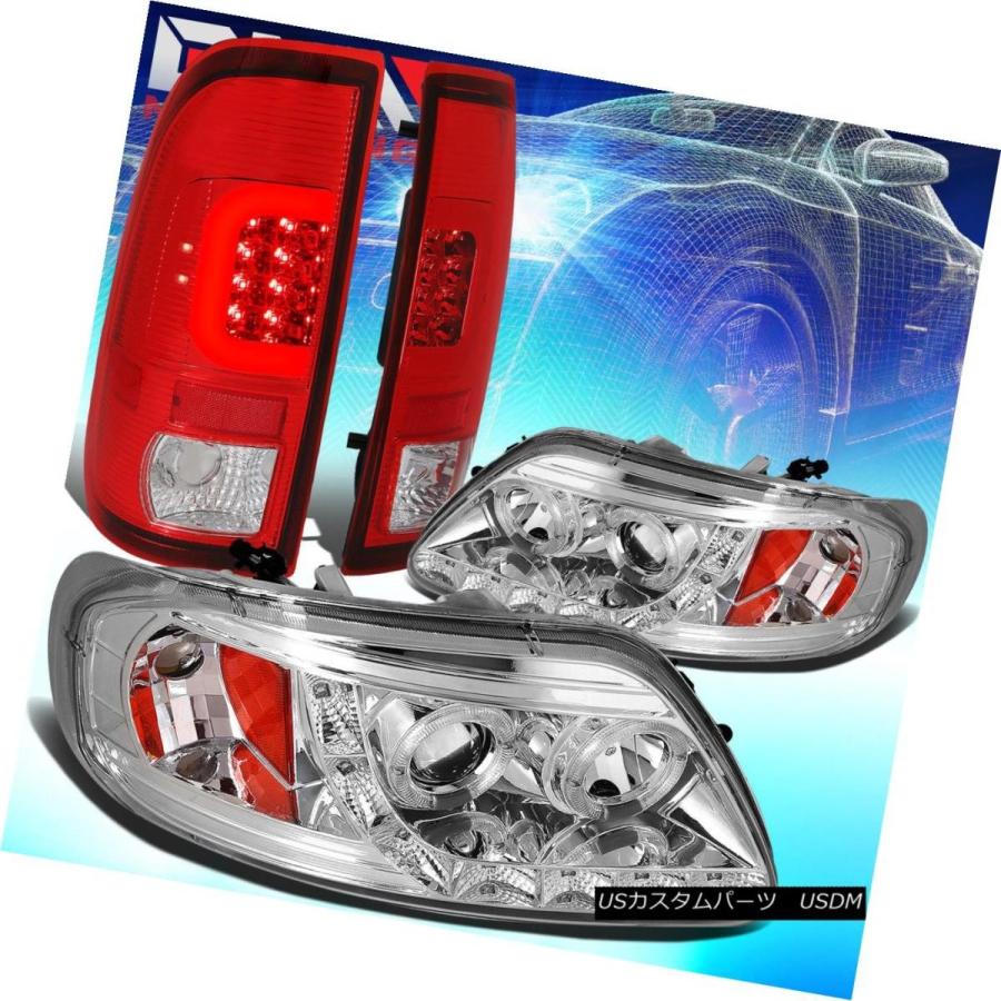 テールライト [LED C-BAR] FIT 1997-2004フォードF-150 / F-250赤テールライト+プロジェクター </ wb