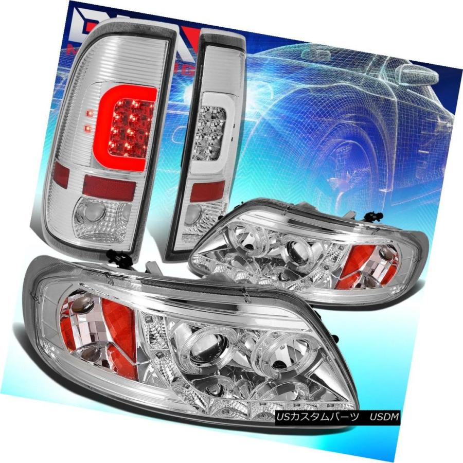 テールライト [LED C-BAR] 1997-2004フォードF-150 / F-250クロームテールライト+プロジェクター </ wbr