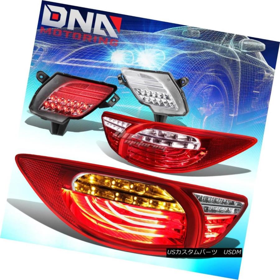 テールライト RED CLEAR 3D LEDテールライトクロームリアリフレクターランプフィット13-16 MAZDA CX 5 RED CLEAR