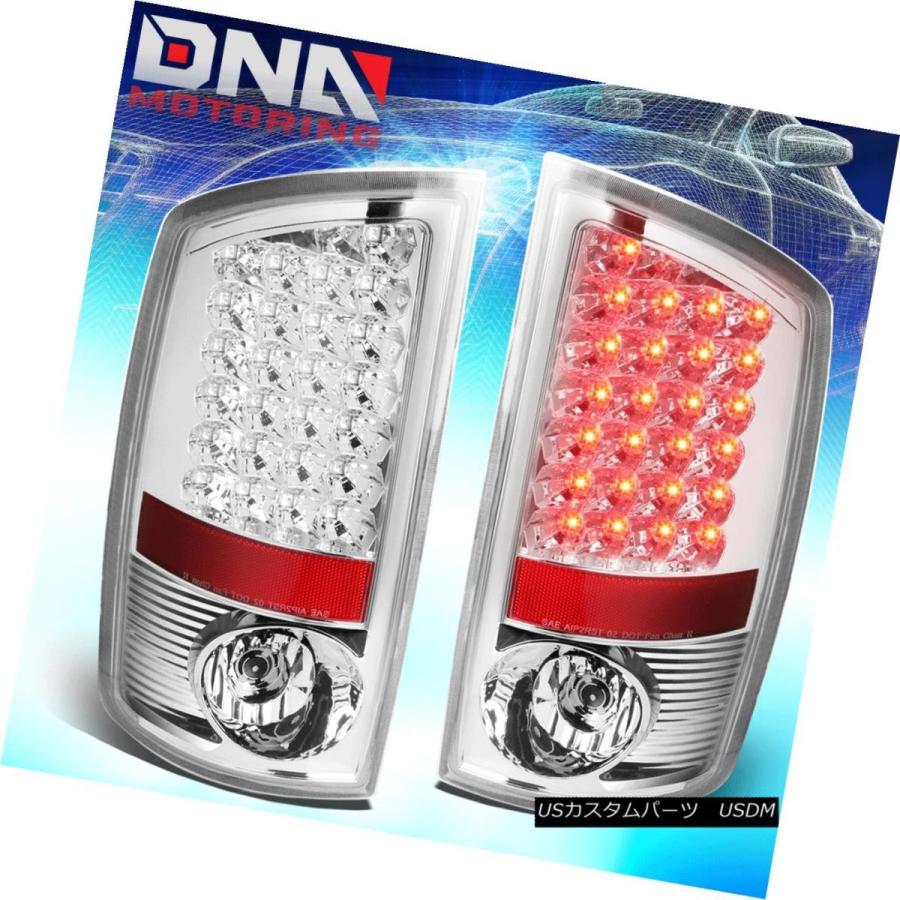 テールライト CHROME LENS CLEAR LED TAILブレーキライト/ランプ02-06 DODGE RAM 1500/2500/3500
