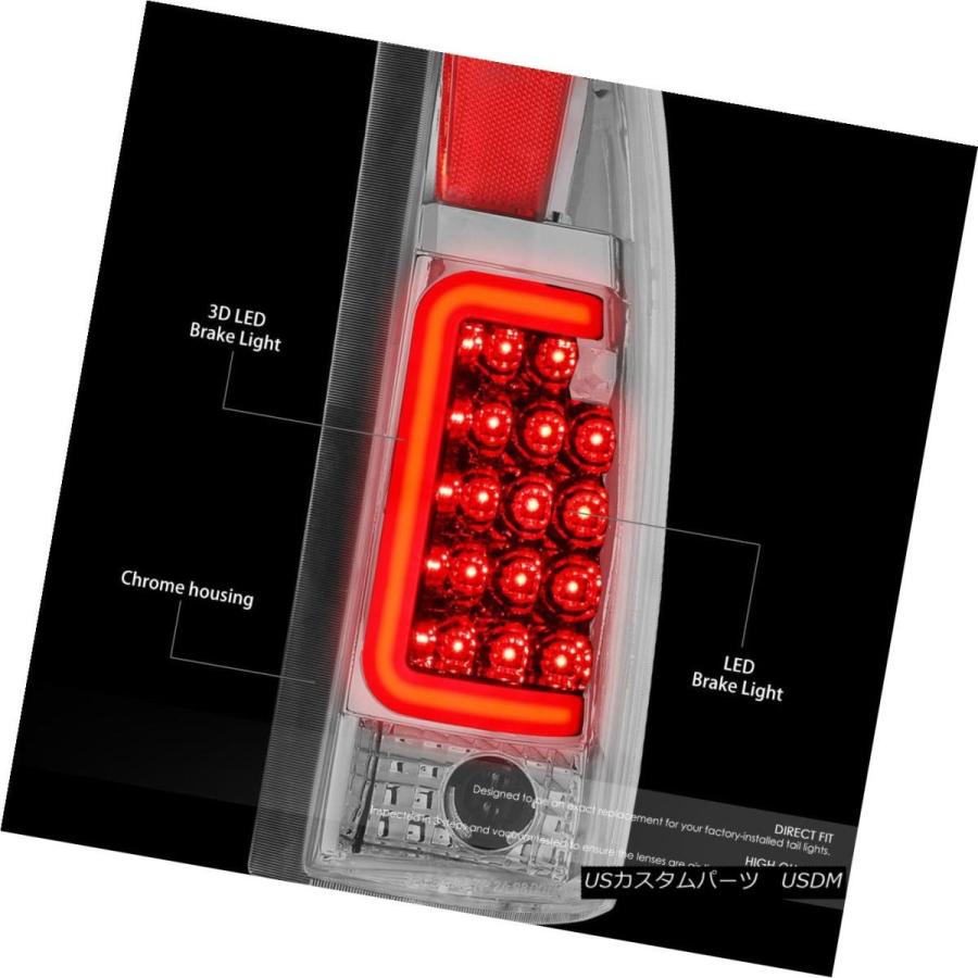 テールライト CLEAR LENS CHROME 3D U-HALO LEDテールブレーキブレーキライト（88-00 GM C / K 1500/25の画像