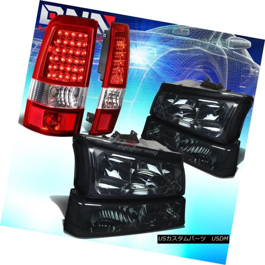 テールライト 03-07 CHEVY SILVERADOヘッドライト+クリーナー R BUMPER + CHROME赤色LE