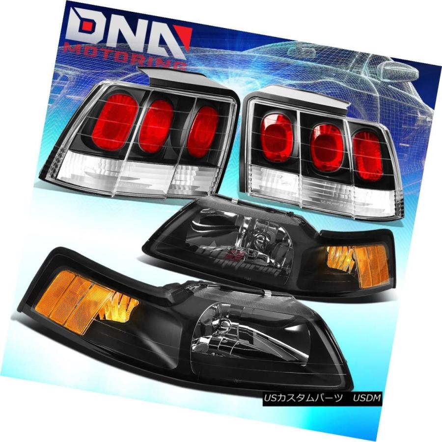 テールライト 99-04 MUSTANG / GT交換用黒色アンバーライト+アルテット ZZA STYLEテールライト FO