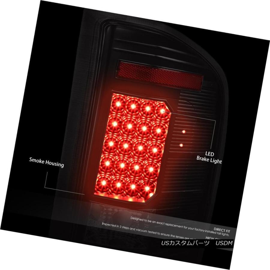 テールライト 07-14チェビーシルバードブラック喫煙LEDテールライトブレーキランプ交換セット FOR 07-14 CHEVY SILVERADOの画像