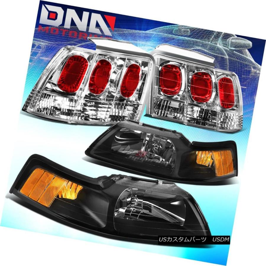 テールライト 99-04 MUSTANG / GT交換用黒色アンバーライト+クリーナー R ALTEZZAテールライト FO
