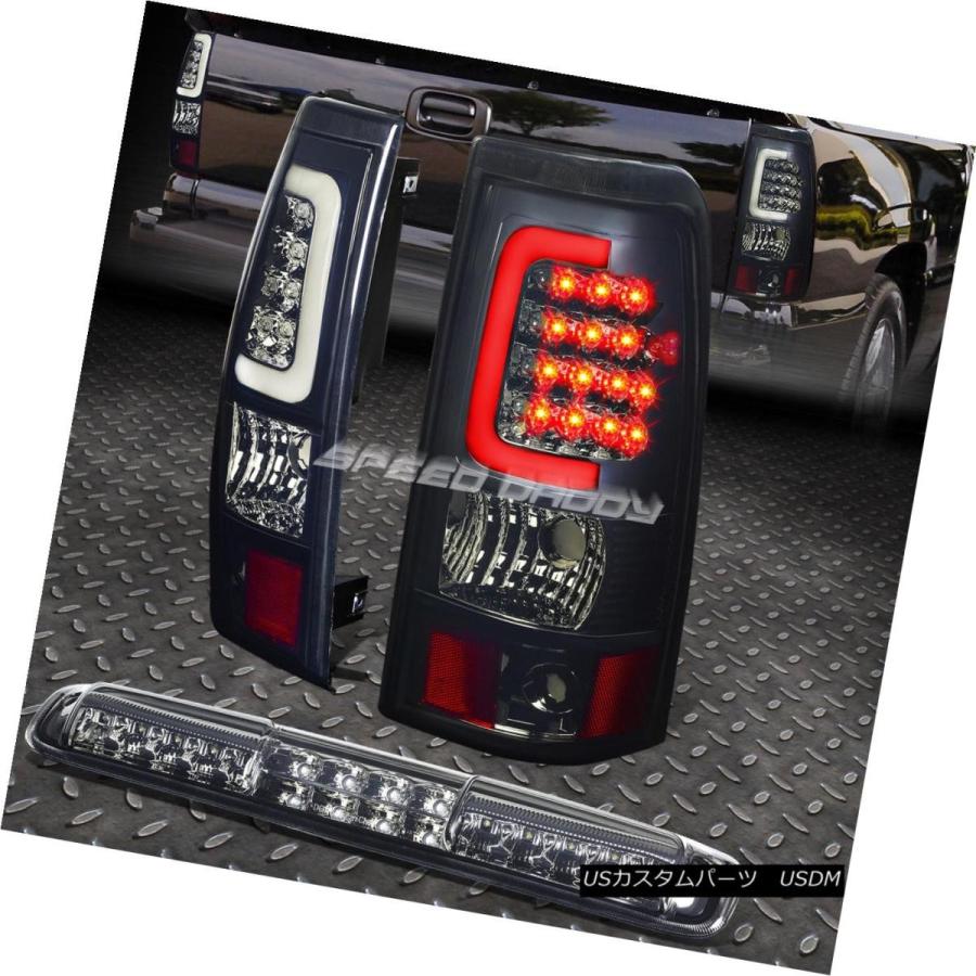 テールライト CHROME SMOKED 3D LEDバーテール+ 3ブレーキブレーキライト＆03-07シルバー/シアー R