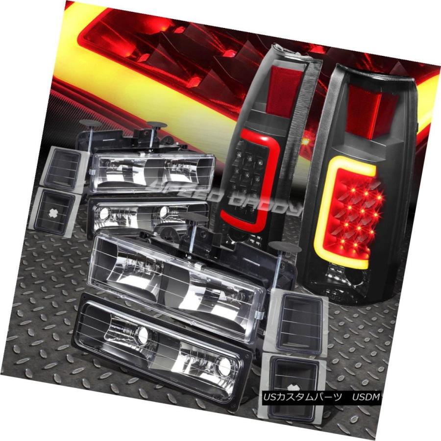 テールランプ BLACK HOUSING HEADLIGHT + CORN 94-98 C10 C / K用ER + SMOKED 3 その他ライト-車、バイク、自転車-自動車