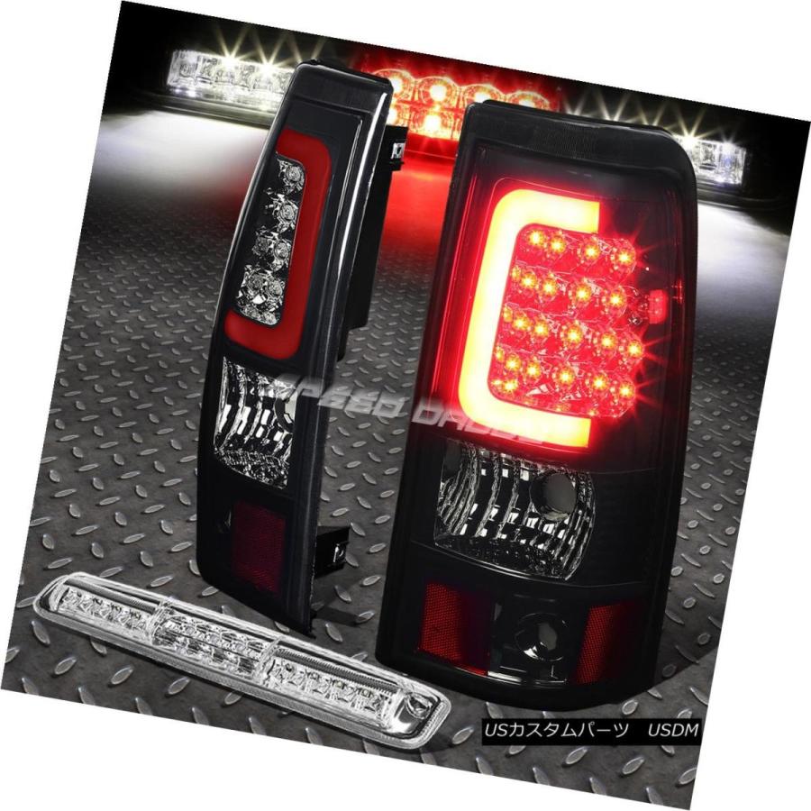 テールライト CHROME HOUSING SMOKE 3D LEDテールライト+ 3RDセンターブレーキレバー03-07 SILVERADO CHR