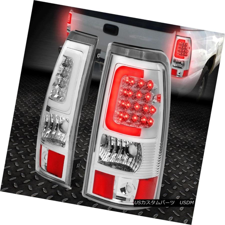 テールライト [3D LED C-BAR] 2003-2007 CHEVYシルバードクロームクリアブレーキテールライト/ランプ用 [3D LED C-
