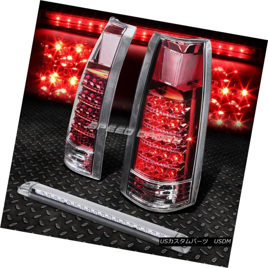 テールライト CHROME HOUSING RED LED TAIL +クリア3RDブレーキライト92-00 SUBURBAN / TAHOE <wb